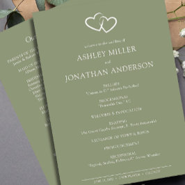 Elegante moderne, einfache Elemente Hochzeit Programm