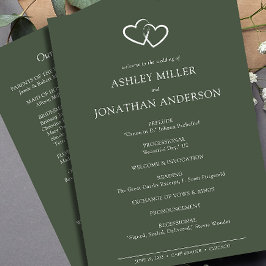 Elegante moderne, einfache Elemente Hochzeit Programm