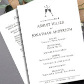 Elegante moderne, einfache Elemente Hochzeit Programm