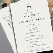 Elegante moderne, einfache Elemente Hochzeit Programm