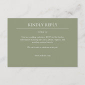 Elegante moderne, einfache Elemente Hochzeit RSVP Karte (Vorderseite)