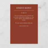 Elegante moderne, einfache Elemente Hochzeit RSVP Karte (Vorderseite)