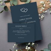 Elegante moderne, einfache Elemente Hochzeit RSVP Karte