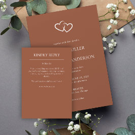 Elegante moderne, einfache Elemente Hochzeit RSVP Karte