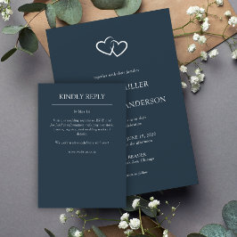 Elegante moderne, einfache Elemente Hochzeit RSVP Karte