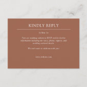 Elegante moderne, einfache Elemente Hochzeit RSVP Karte (Vorderseite)