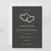Elegante moderne, einfache Elemente Hochzeit Save The Date (Vorderseite)