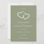 Elegante moderne, einfache Elemente Hochzeit Save The Date (Vorderseite)
