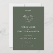 Elegante moderne, einfache Elemente Hochzeit Save The Date (Vorderseite)