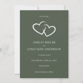 Elegante moderne, einfache Elemente Hochzeit Save The Date (Vorderseite)