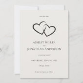 Elegante moderne, einfache Elemente Hochzeit Save The Date (Vorderseite)