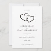 Elegante moderne, einfache Elemente Hochzeit Save The Date (Vorderseite)