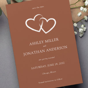 Elegante moderne, einfache Elemente Hochzeit Save The Date