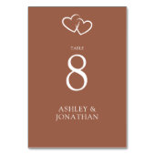 Elegante moderne, einfache Elemente Hochzeit Tischnummer (Rückseite)