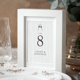 Elegante moderne, einfache Elemente Hochzeit Tischnummer