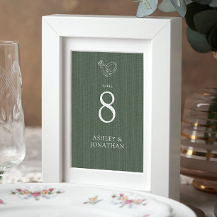 Elegante moderne, einfache Elemente Hochzeit Tischnummer