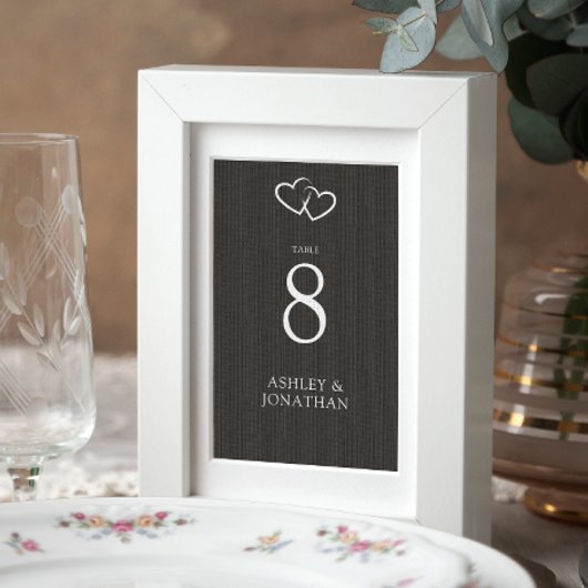 Elegante moderne, einfache Elemente Hochzeit Tischnummer