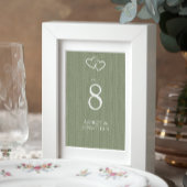 Elegante moderne, einfache Elemente Hochzeit Tischnummer