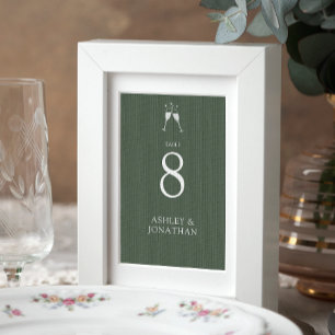 Elegante moderne, einfache Elemente Hochzeit Tischnummer