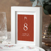 Elegante moderne, einfache Elemente Hochzeit Tischnummer