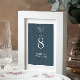 Elegante moderne, einfache Elemente Hochzeit Tischnummer