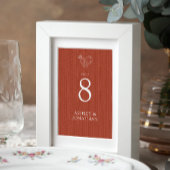 Elegante moderne, einfache Elemente Hochzeit Tischnummer