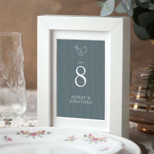 Elegante moderne, einfache Elemente Hochzeit Tischnummer