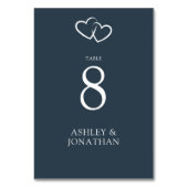 Elegante moderne, einfache Elemente Hochzeit Tischnummer (Vorderseite)