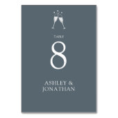 Elegante moderne, einfache Elemente Hochzeit Tischnummer (Vorderseite)