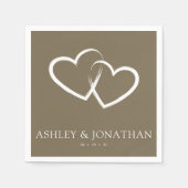 Elegante moderne, einfache Elemente Hochzeitscockt Serviette (Vorderseite)