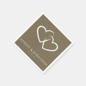 Elegante moderne, einfache Elemente Hochzeitscockt Serviette (Ecke)