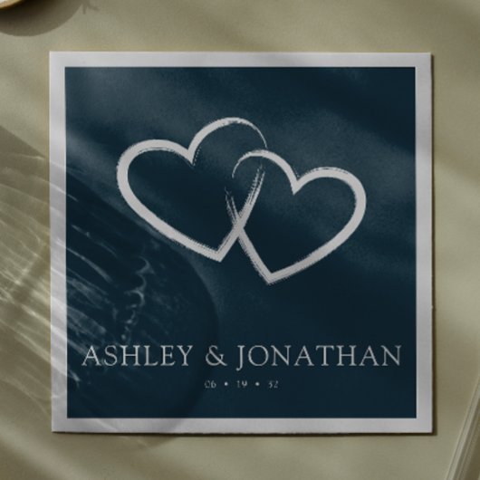 Elegante moderne, einfache Elemente Hochzeitscockt Serviette