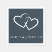 Elegante moderne, einfache Elemente Hochzeitscockt Serviette (Vorderseite)