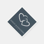 Elegante moderne, einfache Elemente Hochzeitscockt Serviette (Ecke)