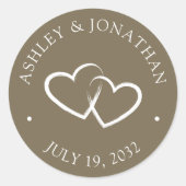 Elegante moderne, einfache Elemente Runder Aufkleber (Vorderseite)