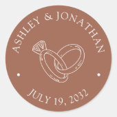 Elegante moderne, einfache Elemente Runder Aufkleber (Vorderseite)