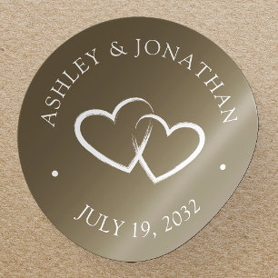 Elegante moderne, einfache Elemente Runder Aufkleber