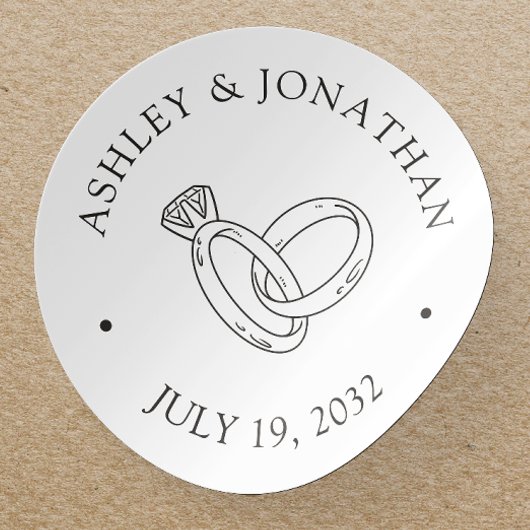 Elegante moderne, einfache Elemente Runder Aufkleber