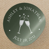 Elegante moderne, einfache Elemente Runder Aufkleber