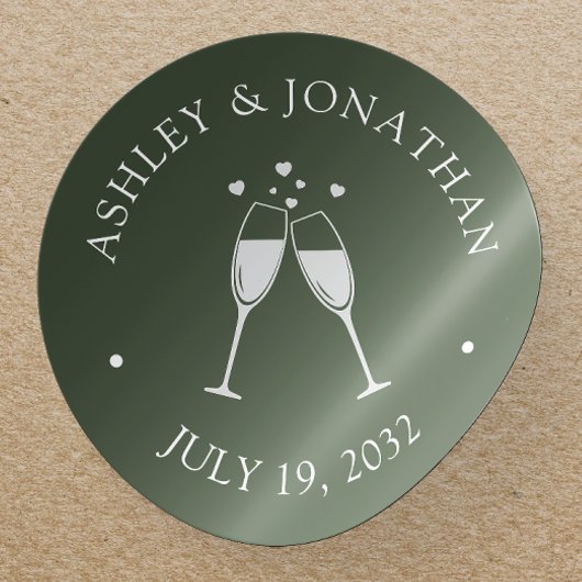 Elegante moderne, einfache Elemente Runder Aufkleber