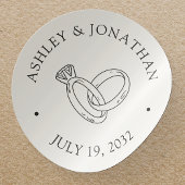 Elegante moderne, einfache Elemente Runder Aufkleber