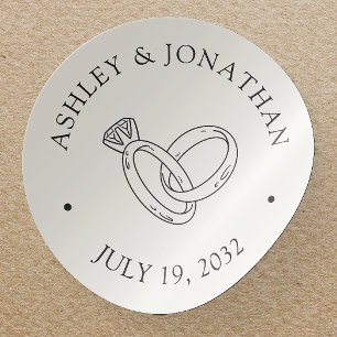 Elegante moderne, einfache Elemente Runder Aufkleber