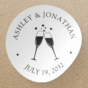 Elegante moderne, einfache Elemente Runder Aufkleber