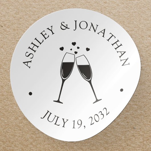 Elegante moderne, einfache Elemente Runder Aufkleber