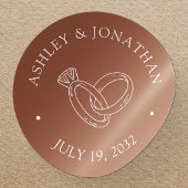 Elegante moderne, einfache Elemente Runder Aufkleber