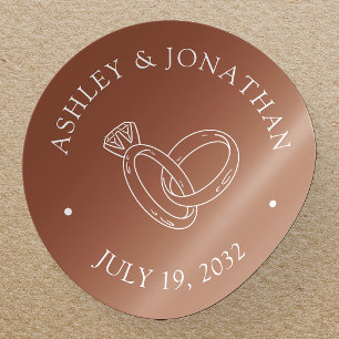 Elegante moderne, einfache Elemente Runder Aufkleber