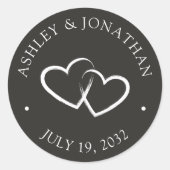 Elegante moderne, einfache Elemente Runder Aufkleber (Vorderseite)