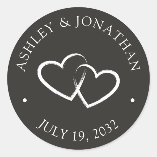 Elegante moderne, einfache Elemente Runder Aufkleber (Vorderseite)