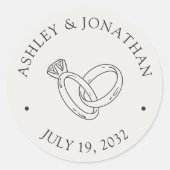 Elegante moderne, einfache Elemente Runder Aufkleber (Vorderseite)