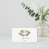 Elegante moderne, einfache Glitterie-Lippen,Makeup Visitenkarte (Stehend Vorderseite)